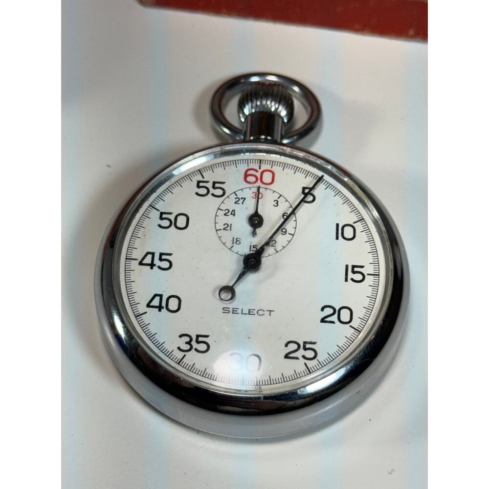 Vintage Nice Select Stopwatch 1/5 Swiss Made Tested Working - Picture 4 of 5